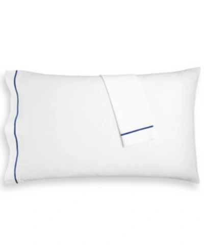 Shop Hotel Collection Italian Percale 100% Cotton Pillowcase Pair, King, Created For Macy's In Navy