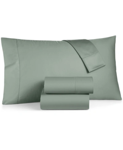 Shop Charter Club Damask Solid 550 Thread Count 100% Cotton 4-pc. Sheet Set, Queen, Created For Macy's In Moss