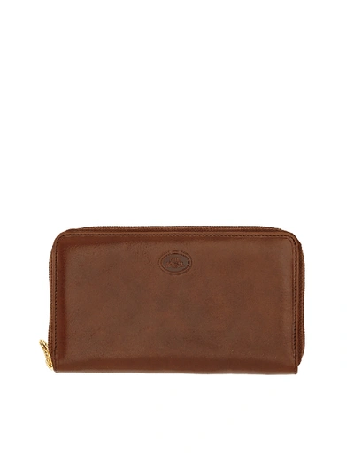 Shop The Bridge Handbags Story Donna Genuine Leather Continetal Wallet W/zip In Brown