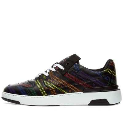 Shop Givenchy Chain Rainbow Wing Low Sneaker In Black