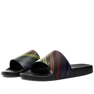 Shop Givenchy Chain Rainbow Slide In Black