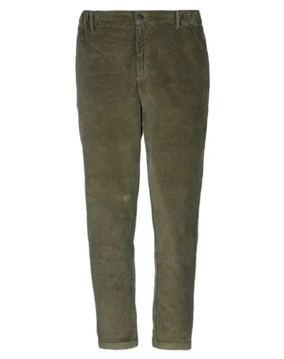 Shop Grey Daniele Alessandrini Pants In Military Green