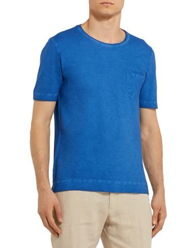 Shop Massimo Alba T-shirt In Blue