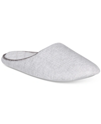 Shop Charter Club Pointelle Closed-toe Slippers, Created For Macy's In Dove Grey Hthr