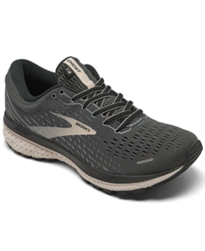 Shop Brooks Women's Ghost 13 Running Sneakers From Finish Line In Black, Pearl, Hushed Violet