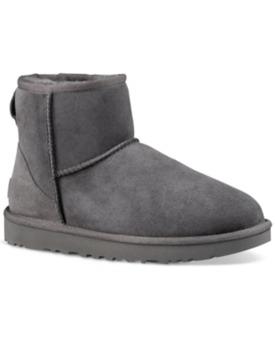Ugg 10mm Mini Classic Ii Shearling Boots In Gray