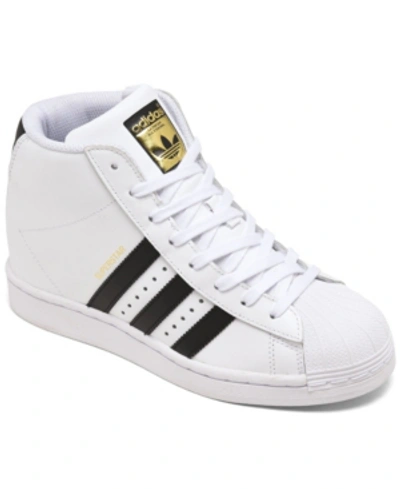 Shop Adidas Originals Women's Superstar Up High Top Platform Casual Sneakers From Finish Line In Footwear White, Core Black