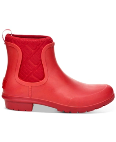 Shop Ugg Women's Chevonne Rain Boots In Red Ribbon