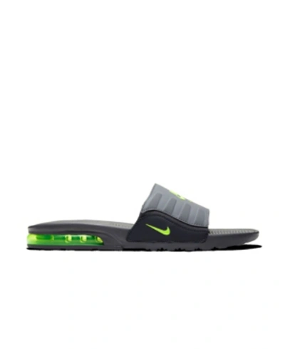Shop Nike Air Max Camden Slide Sandals From Finish Line In Anthracite, Volt