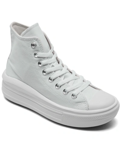 Shop Converse Women's Chuck Taylor All Star Move Platform High Top Casual Sneakers In White, Natural