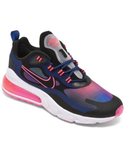 Shop Nike Women's Air Max 270 React Se Casual Sneakers From Finish Line In Midnight Navy, Black