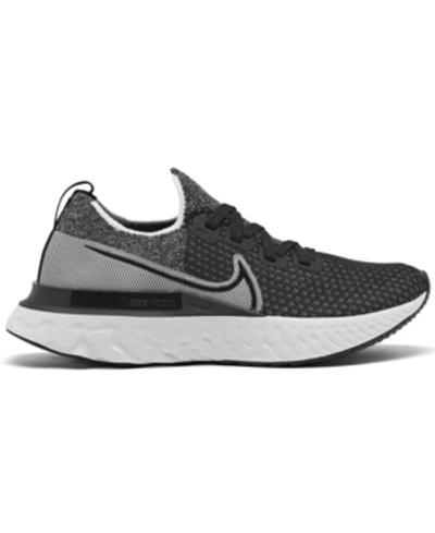 Shop Nike Women's React Infinity Run Flyknit Running Sneakers From Finish Line In Black, White