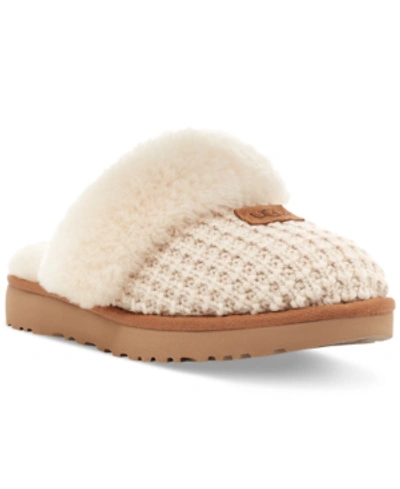Ugg Women's Cozy Sheepskin-trimmed Knit Slippers In Cream