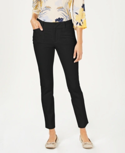 Shop Charter Club Newport Tummy-control Slim-fit Pants, Created For Macy's In Deep Black