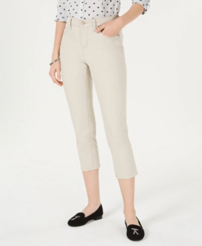 Charter Club Women's Tummy Control Bristol Capri Jeans, Created For Macy's  In Tan/beige | ModeSens