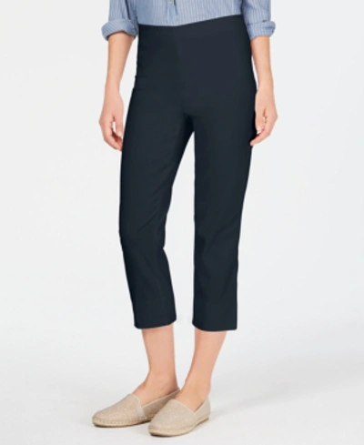 Shop Charter Club Chelsea Pull-on Tummy-control Capris, Created For Macy's In Deepest Navy