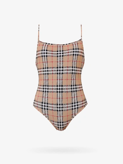 Shop Burberry Swim Suit In Beige