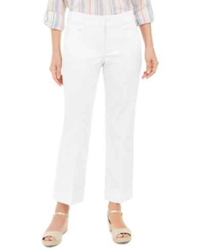 Shop Charter Club Cropped Straight-leg Pants, Created For Macy's In Bright White