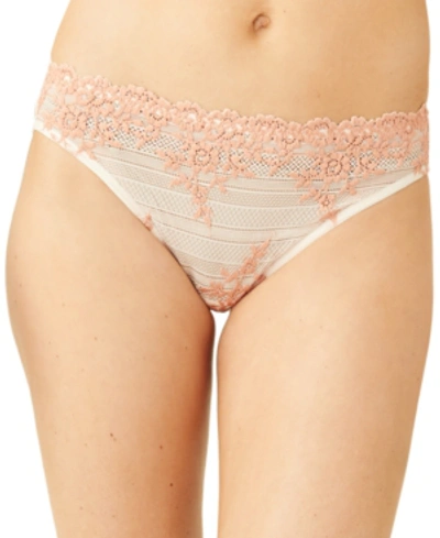 Shop Wacoal Embrace Lace Bikini Underwear 64391 In Dew/coral