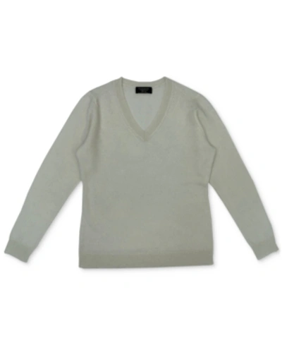 Charter Club Women's 100% Cashmere V-neck Sweater, Regular & Petite,  Created For Macy's In Bianco Crema | ModeSens