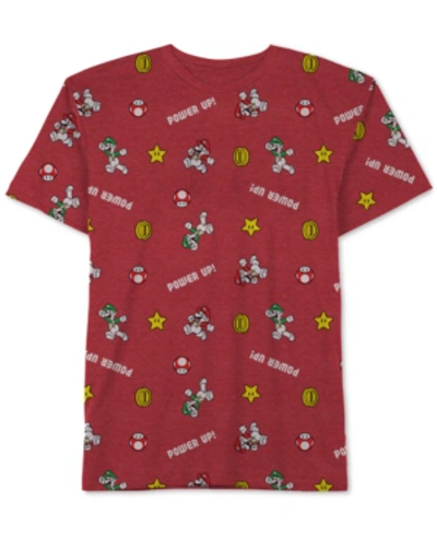 Shop Nintendo Little Boys Mario Icon Graphic T-shirt In Red Heather