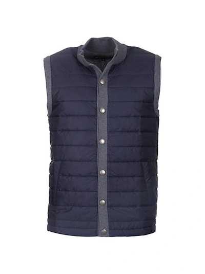 Shop Barbour Quilted Cotton-blend Vest In Grey