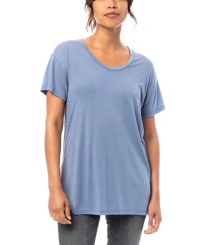 Shop Alternative Apparel Kimber Slinky Jersey Women's T-shirt In Light Blue