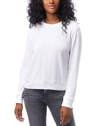 Shop Alternative Apparel Cotton Modal Interlock Women's Pullover Top In White