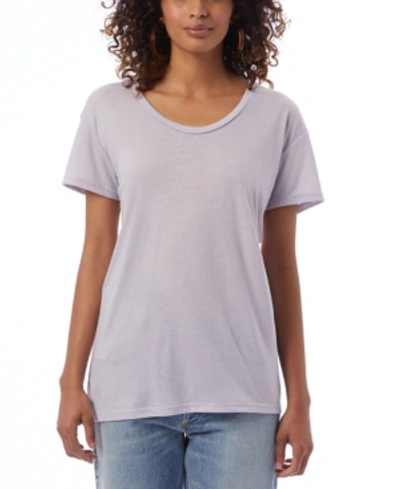 Shop Alternative Apparel Kimber Slinky Jersey Women's T-shirt In Lilac