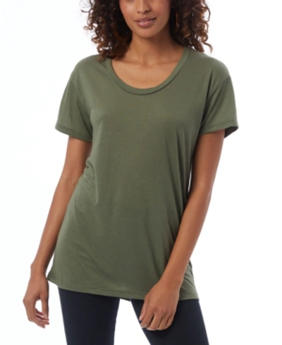 Shop Alternative Apparel Kimber Slinky Jersey Women's T-shirt In Green