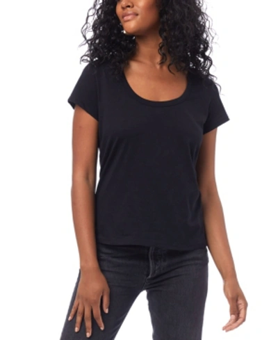 Shop Alternative Apparel Organic Cotton Scoop Women's T-shirt In Black