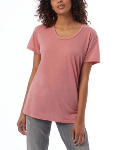 Shop Alternative Apparel Kimber Slinky Jersey Women's T-shirt In Pink