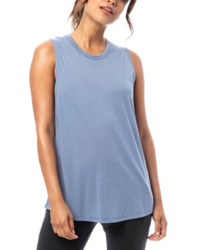 Shop Alternative Apparel Slinky Jersey Muscle Women's Tank Top In Light Blue
