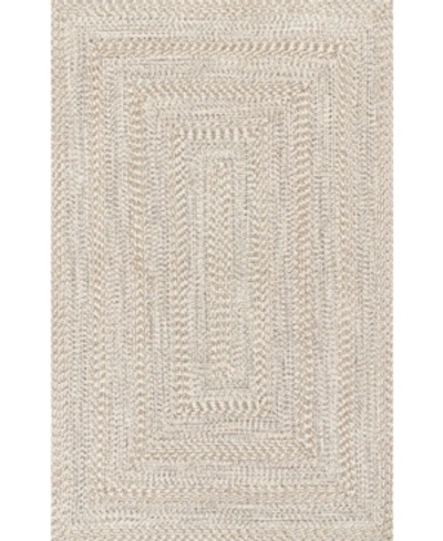 Nuloom Texture Braid Doutzen Indoor And Outdoor Ivory 5' X 8' Area Rug In Ivory