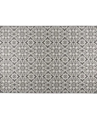 Shop Nicole Miller Patio Country Danica 2a-6681-480 Black And Gray 6'6" X 9'2" Area Rug In Black, Gray
