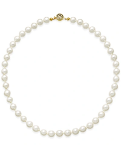 Shop Charter Club Gold-tone Imitation Pearl Collar Necklace, Created For Macy's