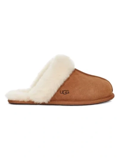 Shop Ugg Women's Scuffette Ii Suede Sheepskin Slippers In Chestnut