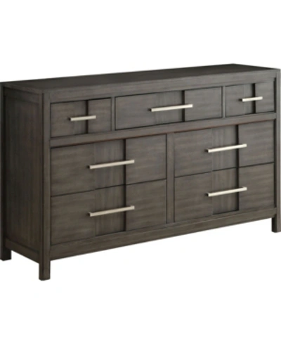 Shop Furniture Of America Dru 7-drawer Dresser In Dark Gray