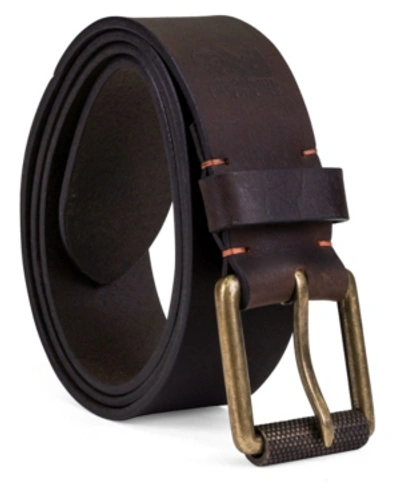 Shop Timberland Pro 40mm Roller Buckle Belt In Dark Brown