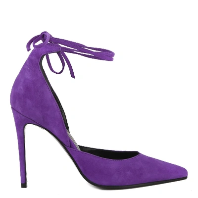 Shop Aldo Castagna Purple Suede Pumps In Velvet