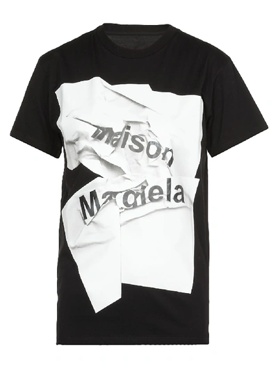 Shop Maison Margiela Printed T-shirt In Black
