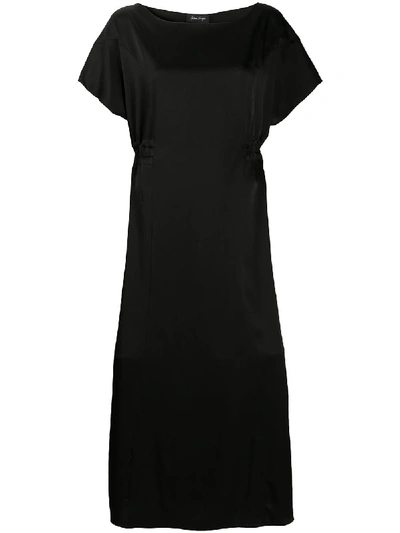 Shop Andrea Ya'aqov Drawstring-waist Midi Dress In Black