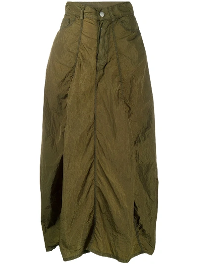 Shop Andrea Ya'aqov Full-shape Midi Skirt In Green