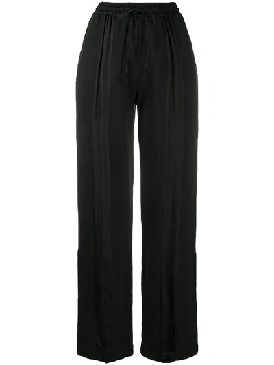 Shop Andrea Ya'aqov Drawstring-waist Flared Trousers In Black