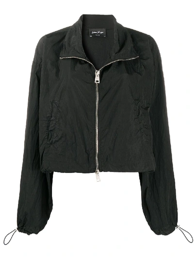 Shop Andrea Ya'aqov Flared Cropped Jacket In Black