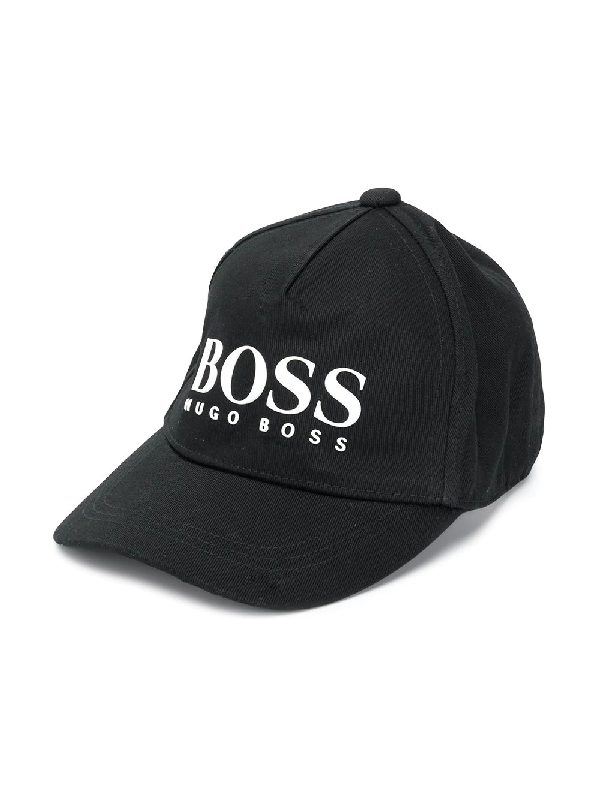 Hugo Boss Kids' Front-logo Baseball Cap In Black | ModeSens
