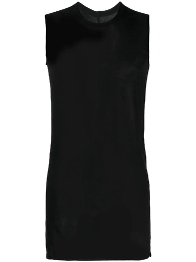 Shop Rick Owens Longline Vest Top In Black
