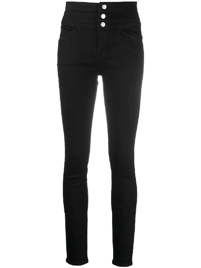 Shop J Brand Button Detail Trousers In Black