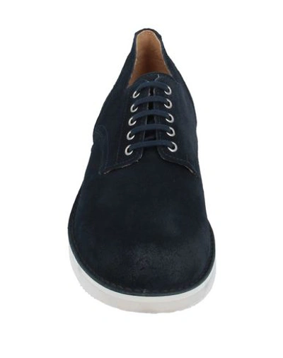 Shop Fracap Lace-up Shoes In Dark Blue
