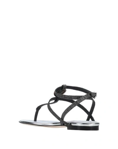 Shop Dolce & Gabbana Flip Flops In Steel Grey